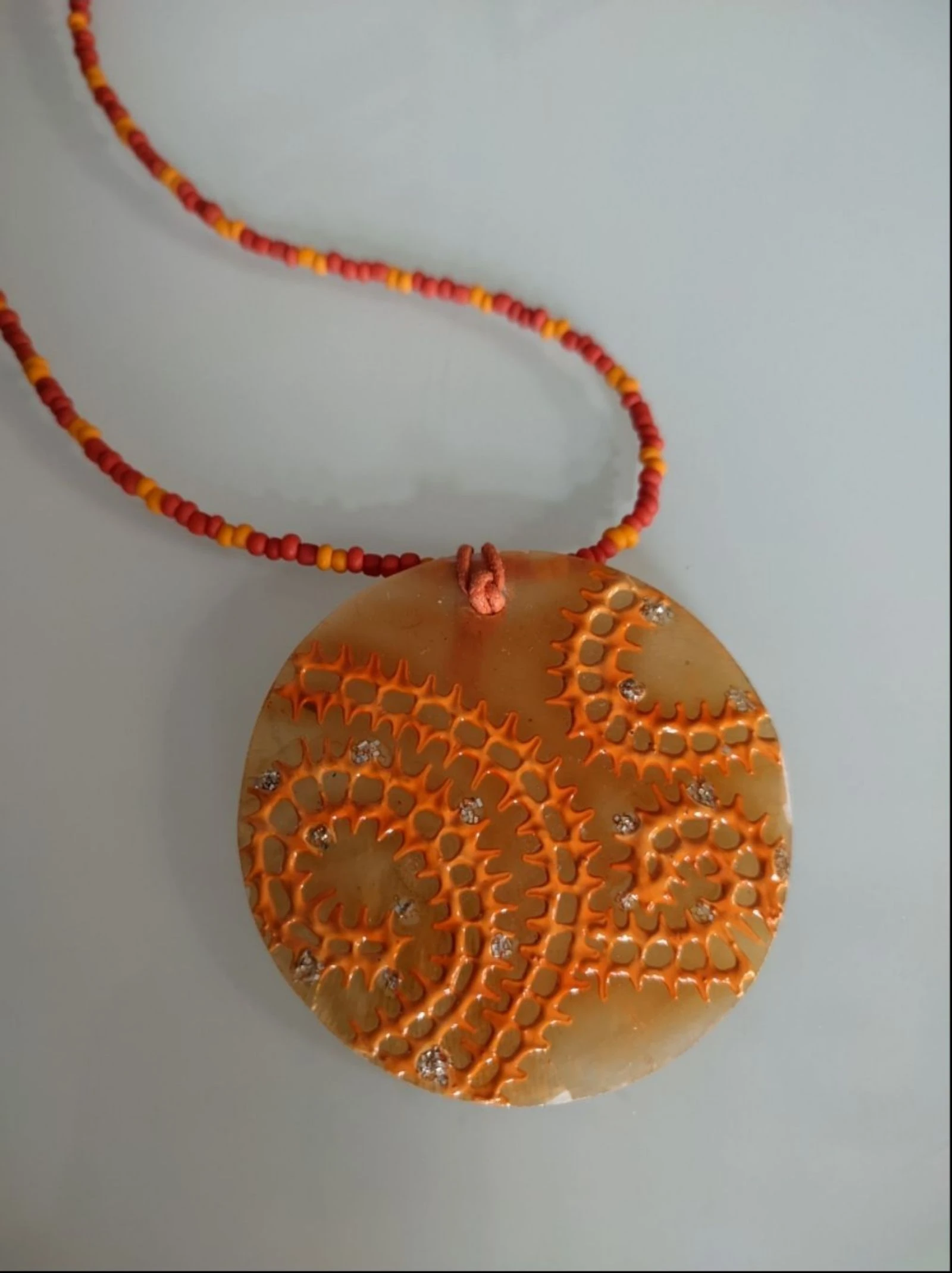 🧡 Handgemaakte ketting met hanger 🧡 – photo 2